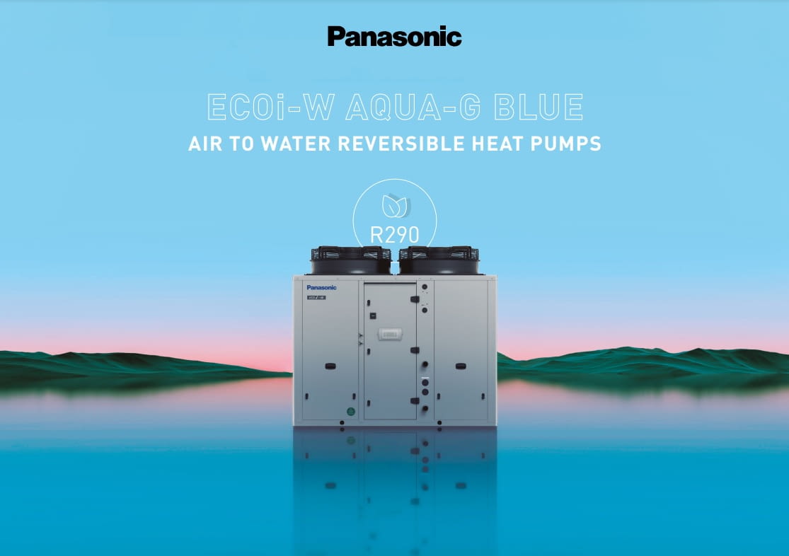 Bombas de Calor Panasonic R290 ECOi-W AQUA-G BLUE 30kW, 50kW 80kW