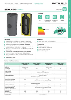 CATALOGO INTERACUMULADOR DOBLE SERPENTIN COMFORT 444 DOMESTICO.pdf