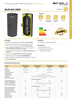 CATALOGO INTERACUMULADOR DOBLE SERPENTIN PREMIUM 2205 DOMESTICO.pdf