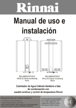 RINNAI INFINITY CONDENSACION 555113266 REVISION 1705.0 INFINITY CONDENSING KB32_ES.pdf