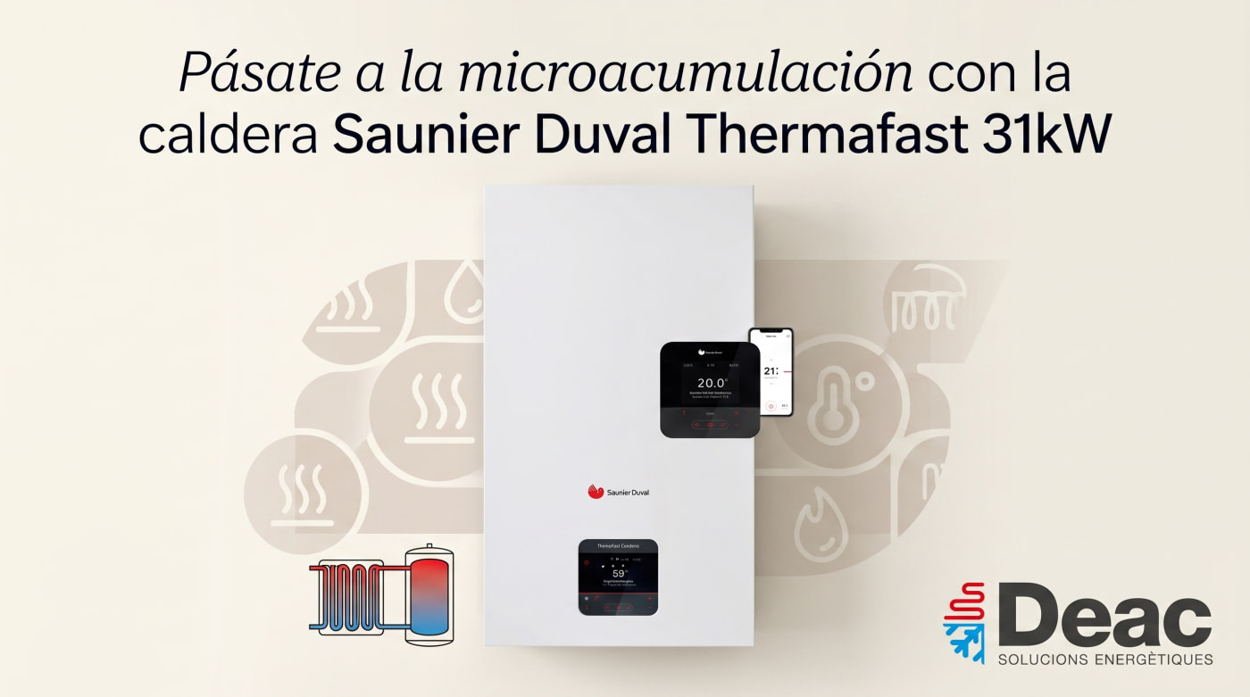 Más Agua caliente al instante y sin cortes, incluso en el invierno más duro, con la Saunier Duval Themafast 31kW