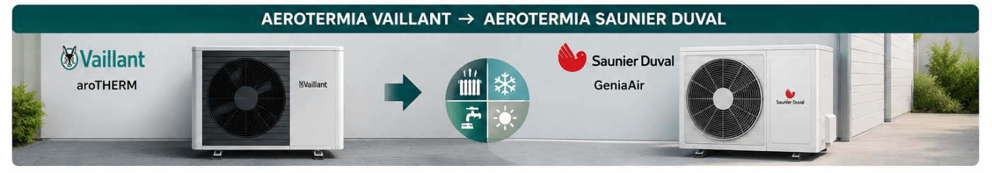 Aerotermia Vaillant vs Aerotermia Saunier Duval | Misma tecnología del Grupo Vaillant con mejor relación calidad-precio