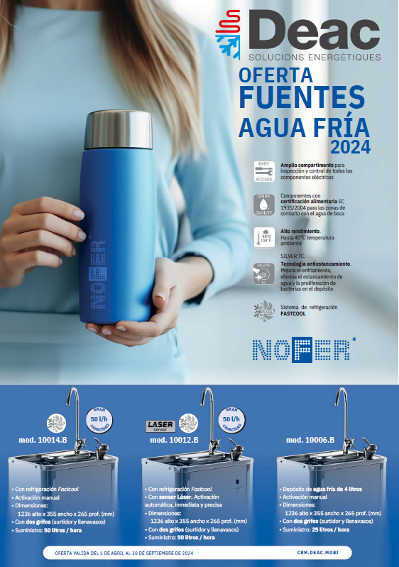 Fuente de Agua Fria y Templada Inox / Distribuidor en Lleida