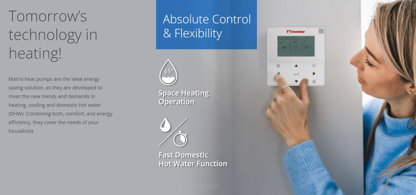 Inventor / Aerotermia Matrix Compresor Mitsubishi Electric / Alta Calidad