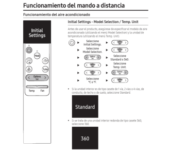Configurar Mando a Distancia Samsung 1x1 Split, Cassette & Conducto
