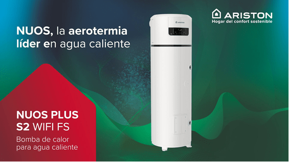 Ariston lanza la nueva NUOS PLUS S2 WIFI FS: la máxima eficiencia y conectividad en producción de ACS